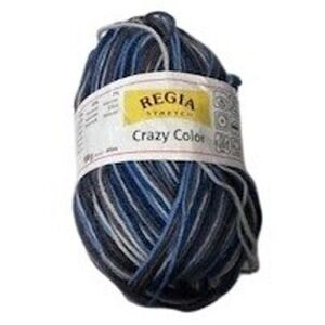 Regia Stretch Crazy Color Sock Yarn 100g Blue Grey Multi Wool Blend Fingering